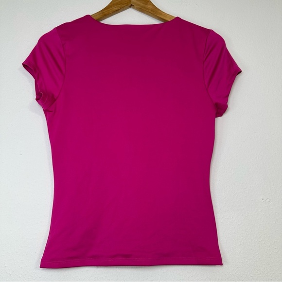 Almost Famous Barbiecore Fuchsia V-Neck Blouse - Picture 3 of 12
